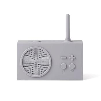 商品Lexon TYKHO 3 FM Radio and Bluetooth Speaker - Ultimate Grey图片