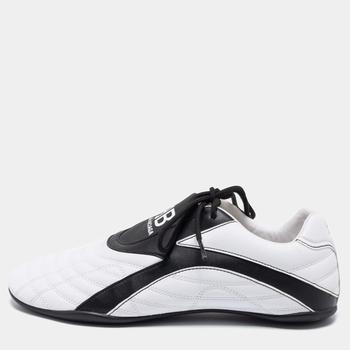推荐Balenciaga White/Black Leather Zen Low Top Sneakers Size 40商品