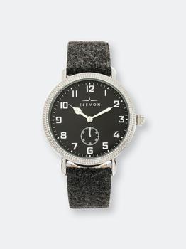 推荐Elevon Northrop Wool-Overlaid Leather-Band Watch Charcoal/Black商品