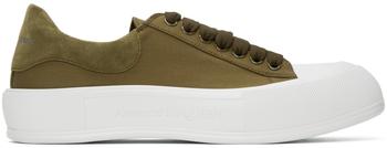 Khaki Deck Lace-Up Plimsoll Sneakers product img