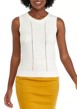 推荐Women's Pointelle Stitch Sleeveless Sweater商品