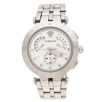 PRIVATE WHITE V.C., [二手商品] Versace | Versace Silver White Stainless Steel V Race 23C Women's Wristwatch 42 mm商品图片 5.3折, 满1件减$100, 满减