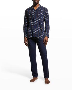 HOM | Men's Matching Cotton Long Pajama Set商品图片,5.9折