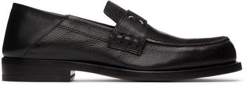 Love Stitch, MAISON MARGIELA | Black Grained Stitch Camden Loafers商品图片 3.4折