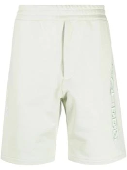 推荐Green Logo-Embroidered Shorts商品