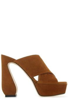 yee si, Si Rossi | Si Rossi Crossover Strapped Platform Sandals商品图片 4.3折