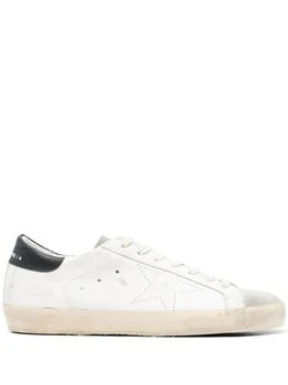 GOLDEN GOOSE WHITE LEATHER SUPER-STAR SNEAKERS