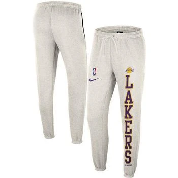 NIKE | Men's Oatmeal Los Angeles Lakers 75th Anniversary Courtside Fleece Pants 8折