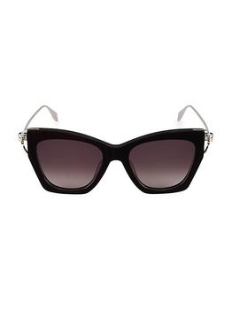 Alexander McQueen | Skull Hinge Combi 53MM Cat-Eye Acetate Sunglasses商品图片,
