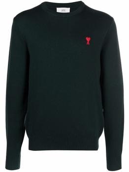 ami毛衣, AMI | Ami Alexandre Mattiussi Men's Green Wool Sweater商品图片 