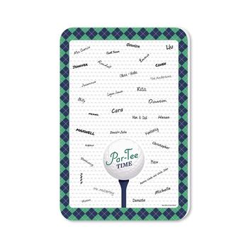 商品Par-Tee Time - Golf - Guest Book Sign - Birthday or Retirement Party Guestbook Alternative - Signature Mat图片