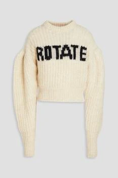 ROTATE Birger Christensen | Intarsia wool-blend sweater,商家THE OUTNET US,价格¥869