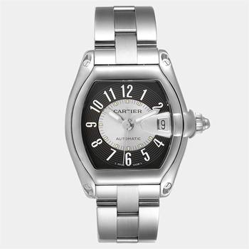 推荐Cartier Grey Stainless Steel Roadster Tuxedo W62001V3 Men's Wristwatch 38 mm商品