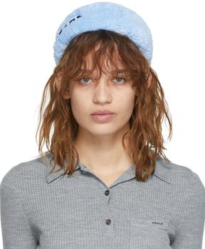 Prada | Blue Terrycloth Logo Headband商品图片,独家减免邮费