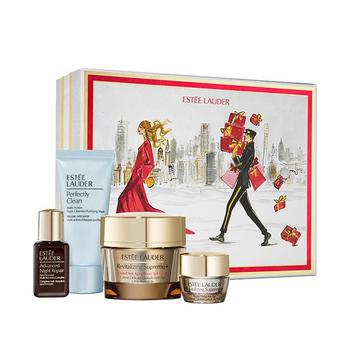 小棕瓶眼霜, Estée Lauder | 雅诗兰黛多效智妍修护4件套 抗皱精华霜50ml+5ml提拉眼霜+小棕瓶15ml+洗面奶30ml商品图片 额外8.2折, 额外八二折