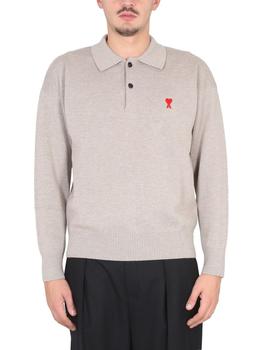 AMI | AMI De Coeur Long-Sleeved Polo Shirt商品图片,8.2折