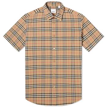 burberry短袖, Burberry | Burberry Short Sleeve Simpson Check Shirt商品图片 