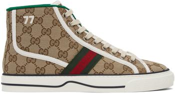 古驰高帮鞋, Gucci | 驼色 Gucci Tennis 1977 高帮运动鞋商品图片 