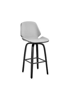商品26 Inch Swivel Barstool with Leatherette Seat, Gray and Black,商家Belk,价格¥1369图片