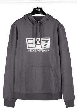 Emporio Armani | EMPORIO ARMANI 男士灰色棉质连帽卫衣 3GPM62-PJ05Z-1993商品图片,独家减免邮费