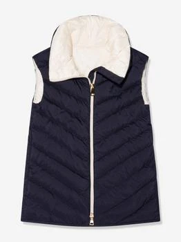 Moncler | Moncler Enfant Girls Down Padded Venta Gilet in Navy,商家Childsplay Clothing,价格¥2698