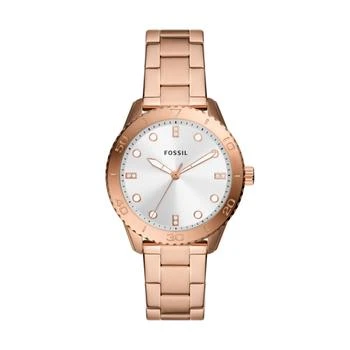Fossil | Fossil Women's Dayle Three-Hand, Rose Gold-Tone Stainless Steel Watch 3折, 独家减免邮费