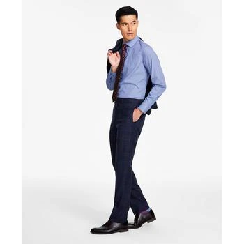 推荐Men's Slim-Fit Stretch Plaid Suit Pants商品