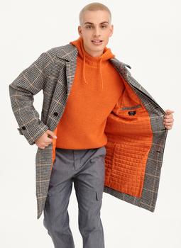 DKNY | Long Sleeve Oversized Plaid Coat商品图片,额外6折, 额外六折