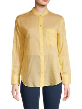vince真丝, Vince | Pinstripe Silk Blend Button Down Shirt商品图片 5折