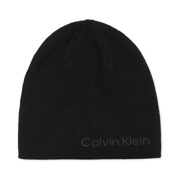 Calvin Klein | Men's Tweed Logo 2-In-1 Reversible Beanie 5.8折, 独家减免邮费