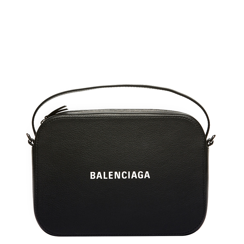 推荐Balenciaga/巴黎世家 新款 EVERYDAY系列 女士小号黑色天然粒面小牛皮徽标拉链单肩相机包608654DLQ4N1000商品