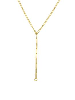商品14K Yellow Gold Paperclip Lariat Necklace图片