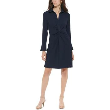 Tommy Hilfiger | Tommy Hilfiger Womens Petites Ribbed Mini Wear to Work Dress 3.9折