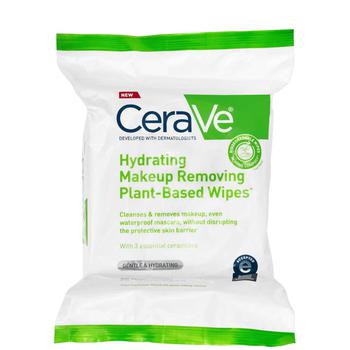 商品CeraVe Hydrating Makeup Removing Plant-Based Wipes图片