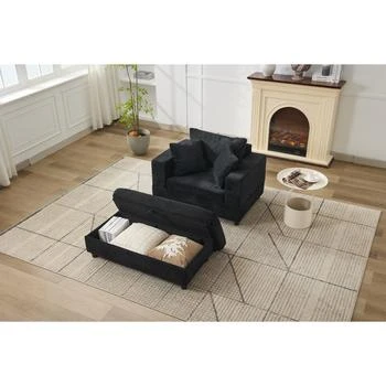 Streamdale Furniture | Streamdale Chaise Lounge Chair with Ottoman & Pillows,商家Premium Outlets,价格¥3226