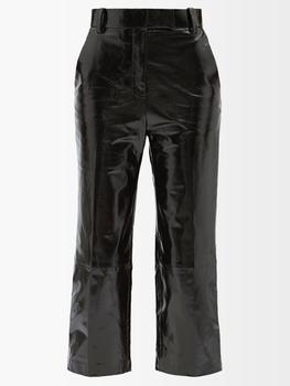 推荐Melie patent-leather straight-leg trousers商品