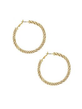商品Ettika Jewelry | Rope Chain 18K Gold-Plated Hoops,商家Saks Fifth Avenue,价格¥431图片