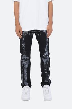 mnml gat好用吗, MNML | D261 Skeleton Straight Denim - Black/Black商品图片 4.8折