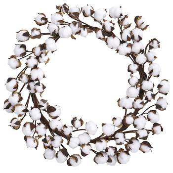 NEARLY NATURAL, NEARLY NATURAL | 20" Cotton Ball Wreath商品图片 6.9折