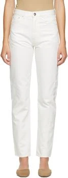 Totême | SSENSE Exclusive White Twisted Seam Jeans 6.3折, 独家减免邮费