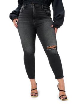 Good American | Good Cropped High-Waist Skinny Jeans商品图片,4.9折, 满$150享7.5折, 满折