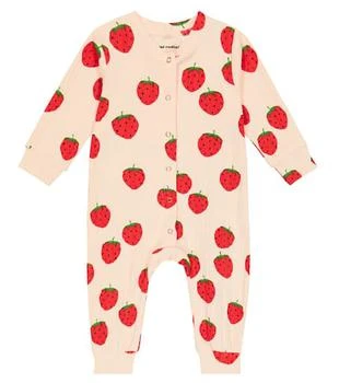 Mini Rodini | 婴幼儿 — Strawberries棉质混纺连身衣 
