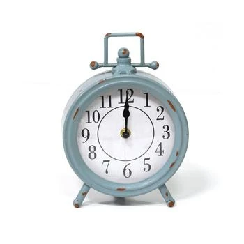 Stratton Home Décor | Stratton Home Decor Dorothy vintage inspired Blue Metal Table Clock,商家Macy's,价格¥343
