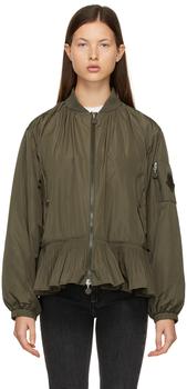 moncler羽绒服女推荐, Moncler | Khaki Down Mirac Bomber Jacket商品图片 