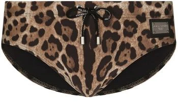 Dolce & Gabbana | Leopard-print swim briefs,商家24S Paris,价格¥3373