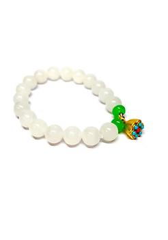 商品Natural Two-Tone Jade Beads Bracelet图片