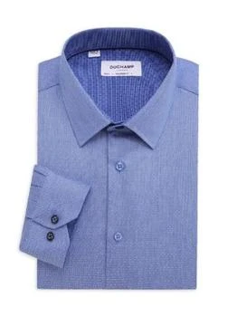 DUCHAMP LONDON | Tailored Fit Pin Dot Dress Shirt,商家Saks OFF 5TH,价格¥406