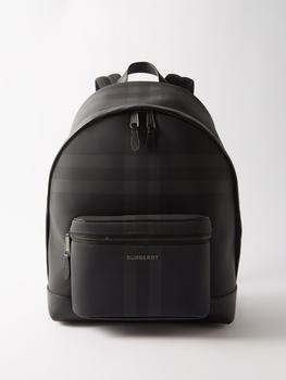 burberry双肩包评价, Burberry | Jett checked canvas backpack商品图片 