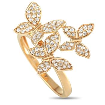 商品LB Exclusive | 14K Yellow Gold 0.30 ct Diamond Butterfly Ring,商家Jomashop,价格¥3710图片