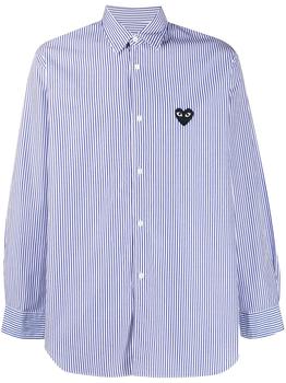 推荐COMME DES GARCONS PLAY - Cotton Striped Logo Shirt商品